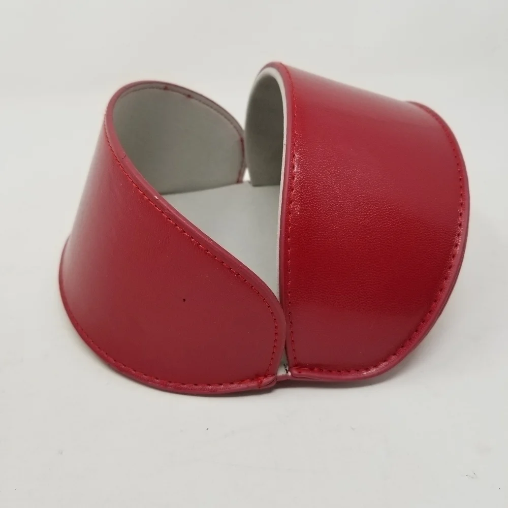 Valentino Leather Sun Glass Eye Glasses Spectacle Case Red Unisex